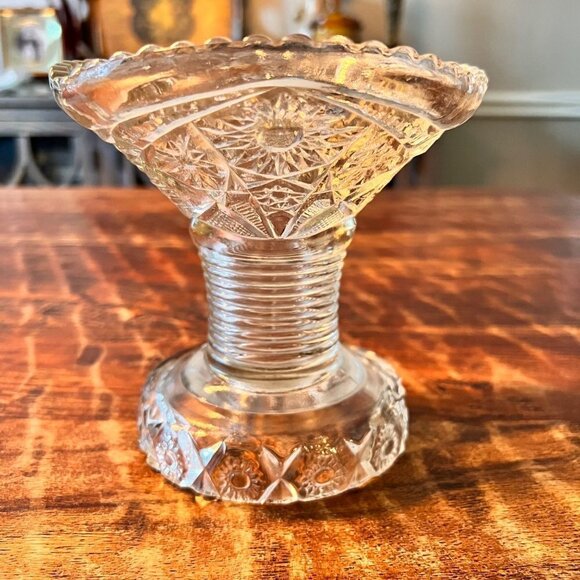 Vintage McKee Glass Concord Punch Bowl Stand, Vase, Candle Holder - Picture 2 of 8